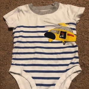 Helicopter short sleeve bodysuit. Size 6 months.